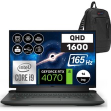 Dell Gaming G16 7630 Intel Core I9 13900HX 16GB Ddr5 1tb SSD RTX4070 8gb Windows 11 Home 16" Qhd+ 165Hz Taşınabilir Bilgisayar G167630020WH02 + Zetta Çanta