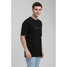 New World Polo Bisiklet Yaka Siyah Slim Fit Tişört 23SSM20334