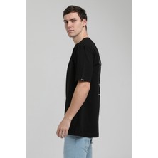 New World Polo Bisiklet Yaka Siyah Slim Fit Tişört 23SSM20334