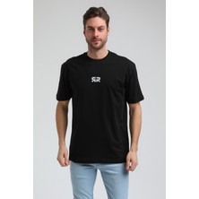 New World Polo Bisiklet Yaka Siyah Slim Fit Tişört 23SSM20335