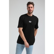 New World Polo Bisiklet Yaka Siyah Slim Fit Tişört 23SSM20335