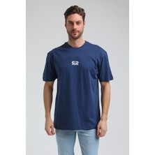 New World Polo Bisiklet Yaka Indigo Slim Fit Tişört 23SSM20335