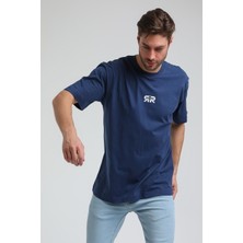 New World Polo Bisiklet Yaka Indigo Slim Fit Tişört 23SSM20335