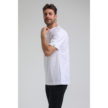 New World Polo Bisiklet Yaka Beyaz Slim Fit Tişört 23SSM20335