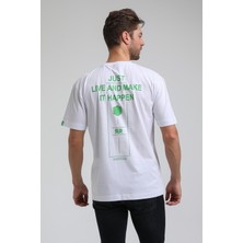 New World Polo Bisiklet Yaka Beyaz Slim Fit Tişört 23SSM20335