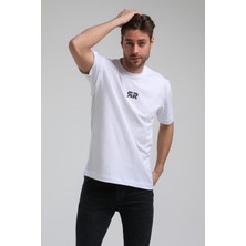New World Polo Bisiklet Yaka Beyaz Slim Fit Tişört 23SSM20335