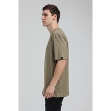 New World Polo Bisiklet Yaka Açık Haki Slim Fit Tişört 23SSM20334