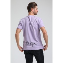 New World Polo Bisiklet Yaka Lila Slim Fit Tişört 23SSM20289