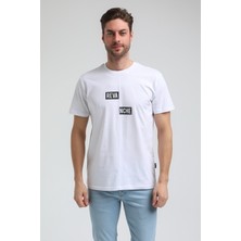 New World Polo Bisiklet Yaka Beyaz Slim Fit Tişört 23SSM20289