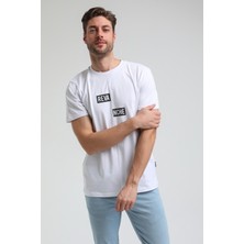 New World Polo Bisiklet Yaka Beyaz Slim Fit Tişört 23SSM20289