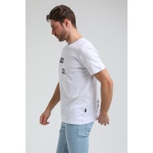 New World Polo Bisiklet Yaka Beyaz Slim Fit Tişört 23SSM20289