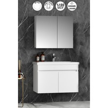 Özceden 80 cm Çiğdem Dıştan Kapak Beyaz
