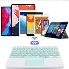 Alfa MEC Tüm Cihazlara Uyumlu Akıllı Taşınabilir Bluetooth Klavye Touchpad Slim Kablosuz Wifi Q Klavye