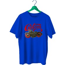 Bluu Chopper Spor T-Shirt Bisiklet Yaka