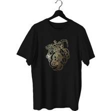 Bluu He-Art Spor T-Shirt Bisiklet Yaka