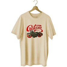 Bluu Chopper Spor T-Shirt Bisiklet Yaka