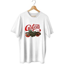 Bluu Chopper Spor T-Shirt Bisiklet Yaka