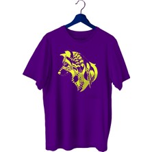 Bluu Mandalaw Spor T-Shirt Bisiklet Yaka