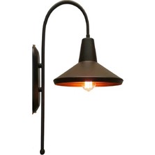 Dylight Retro Metal Vintage Dekoratif Mafsallı Siyah Duvar Aplik