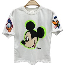 MiniTarz Mickey Mouse Baskılı Çocuk Şortlu Ikili Takım