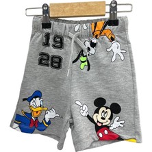 MiniTarz Mickey Mouse Baskılı Çocuk Şortlu Ikili Takım