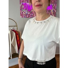 Mujumm Butik Taş Detaylı Tshirt