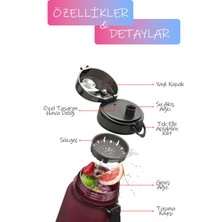 Telvesse Suluk Su Matarası Bpa Free Kokusuz Suluk Sızdırmaz Akıtmaz Matara 1000ML Yeşil