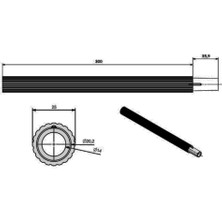 120 CM. ŞEFFAF DOLAP İÇİ ELBİSE ASKI BORUSU YUVARLAK - 4X30 cm. ASKI FLANŞLARI DAHİL