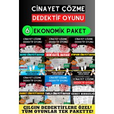 Gamebulance 6'lı Paket Cinayet Çözme -Dedektif Oyunu- Otopark-Havuz-Market-Asansör-Tarla-Ceset Hırsızlığı Davası