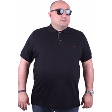 Moc Grande Mocgrande Büyük Beden Likralı Klasik Polo Tişört 11500 Siyah
