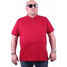 Moc Grande Mocgrande Büyük Beden Likralı Klasik Polo Tişört 11500 Bordo