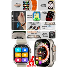 Rabbit Store Apple iPhone Uyumlu Akıllı Saat Konuşma Özellikli Watch 8 Ultra 49MM Amoled Ekran