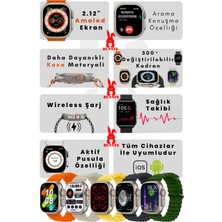 Rabbit Store Apple iPhone Uyumlu Akıllı Saat Konuşma Özellikli Watch 8 Ultra 49MM Amoled Ekran