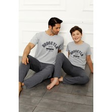 Nisanca Baba Oğul Kombin Pamuk Pijama Takımı- Tek Adet- Kısa Kollu Erkek Pijama Takımı