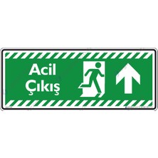 İsg Tabelam 30X12cm/kompozit/Acil Çıkış Yukarıya Ok