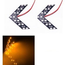 Space Ayna Gündüz Ledi Amber Renk (Sarı ) 2 Adet 14 LED / LAAM318