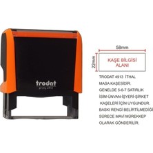Trodat 4913 - Firma - Şirket Kaşesi - Yazısı Dahil 4913 Turuncu