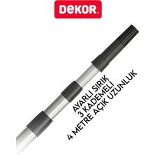 Dekor Ayarlı Alüminyum Hafif Sırık 4 M 1296