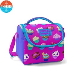 Coral High Kids Lavanta Pembe Cupcake Desenli Thermo Beslenme Çantası 11817