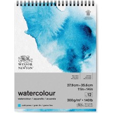 Winsor & Newton Sulu Boya Bloknotu Spiralli Soğuk Baskı 300GR 12 Sayfa 28X36CM