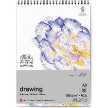 Winsor & Newton W&n Çizim Bloknotu Spiralli Dokusuz 150GR A3 25YAPRAK