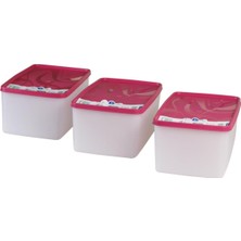Hobby Life Alaska Nofrost Saklama Kabı 3,5 Litre 3'Lü Fuşya