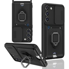 Tstore Samsung Galaxy S23 Plus Kılıf Zuma Kartvizitli Yüzüklü Silikon
