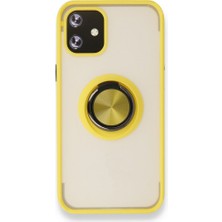 Tstore Apple iPhone 12 Mini Kılıf Montreal Yüzüklü Silikon Kapak