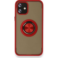Tstore Apple iPhone 12 Mini Kılıf Montreal Yüzüklü Silikon Kapak