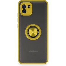 Tstore Samsung Galaxy A03 Kılıf Montreal Yüzüklü Silikon Kapak