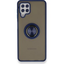 Tstore Samsung Galaxy A22 Kılıf Montreal Yüzüklü Silikon Kapak