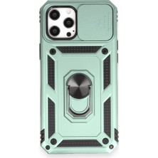 Tstore Apple iPhone 12 Pro Max Kılıf Pars Lens Yüzüklü Silikon
