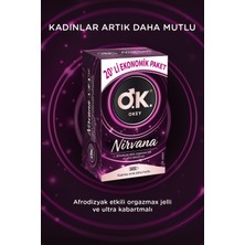 Okey Nirvana Prezervatif 40'lı + Okey Nirvana Uyarıcı Jel Su Bazlı 100 ml