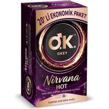 Okey Okey Nirvana Hot Prezervatif 20'li Eko Paket